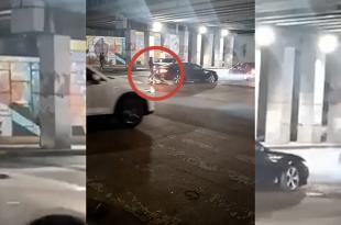El pleito entre dos automovilistas fue grabado sobre Avenida Tecnológico.