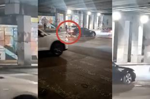 El pleito entre dos automovilistas fue grabado sobre Avenida Tecnológico.