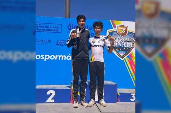 Andros Iván García Zamora y Carlos Alberto García Ortiz obtuvieron el oro y plata, respectivamente, en la categoría Juvenil B de ciclismo de montaña.
