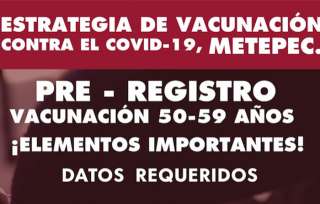 a vacunación será del 5 al 7 de mayo del presente año