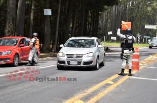 En coordinación con la Fiscalía General de Justicia del Estado de México en la carretera La Puerta-Sultepec