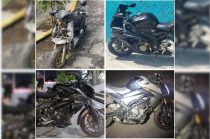 Motocicletas recuperadas durante los operativos “Moto Segura”.