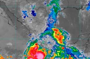 La tormenta tropical tomó fuerza en su paso por el Pacífico mexicano.