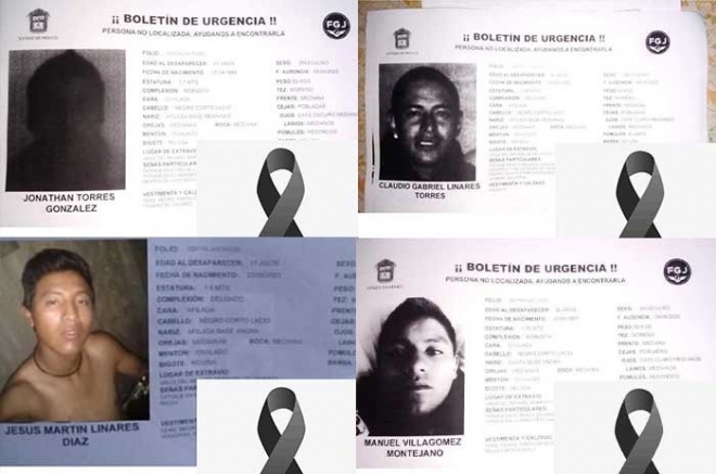 Embolsados en #Joquicingo eran jóvenes desaparecidos de San Antonio La Isla
