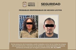 Fátima “N” y Pío “N” fueron detenidos en Calimaya y puestos a disposición del Ministerio Público.