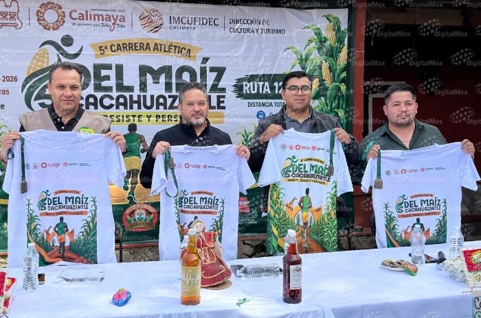 Autoridades de Calimaya presentaron la quinta edición de la Carrera del Maíz Cacahuazintle, que se realizará el próximo 27 de septiembre en el Zoológico de Zacango.