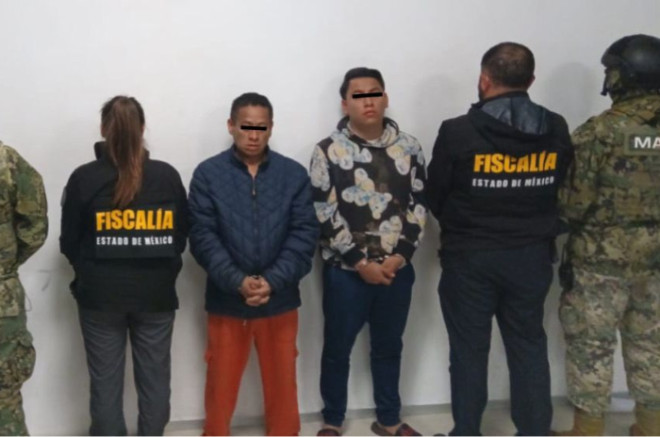 Los dos hombres detenidos en Ecatepec fueron identificados como presuntos miembros del grupo criminal USON y puestos a disposición de la Fiscalía mexiquense