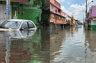 Inundaciones en Neza y La Paz.