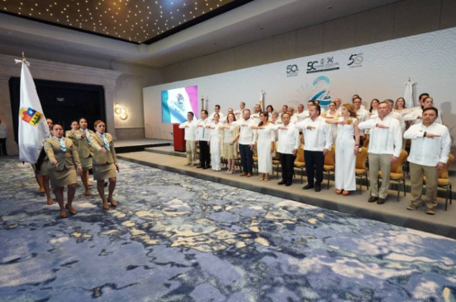 Asistentes a la asamblea de la Conatrib en Quintana Roo