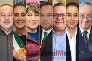 José Luis Cervantes, Claudia Sheinbaum, Delfina Gómez, Armando Elizais, Ricardo Moreno, Amalia Pulido, Bernardo Barranco
