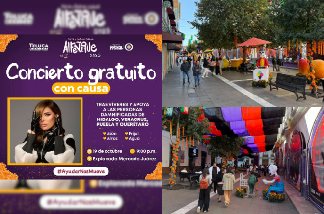 Asistentes participan y disfrutan de las actividades culturales de la Feria Alfeñique 2025 en Toluca