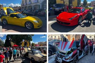 La Expo de Autos Exóticos en Lerma incluyó vehículos de marcas como Ferrari, Porsche, BMW, Audi, Corvette, Camaro y Mustang.