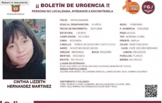 #Alerta: Desaparece Cinthia, de sólo 16 años, en el norte de #Toluca