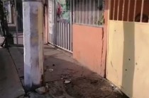 Policías municipales se trasladaron a la calle Circuito Real de Santa Catarina esquina con Real de San Cipriano.