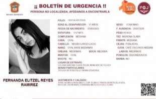 #Búsqueda: Fernanda desapareció al salir de su casa en #Toluca