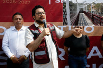 El alcalde cortó el listón inaugural de estos puentes renovados, en los poco más de 8 kilómetros de esta vialidad, que ya brindan mayor seguridad a las y los naucalpenses.