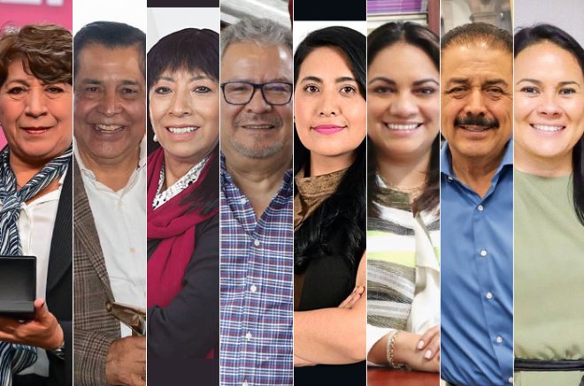 Delfina Gómez, Juan Hugo de la Rosa, María Esther Hernández, Norberto Morales, Nelly Carrasco, Alhely Rubio, Miguel Ángel Hernández, Alejandra del Moral