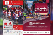Carteles carrera "Ayudar Nos Mueve" de las Cruz Roja y Mexivía Recreativa.