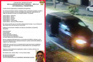 Testigos relataron que un comando fuertemente armado obligó al líder transportista a subir a una camioneta, para luego huir con rumbo desconocido.