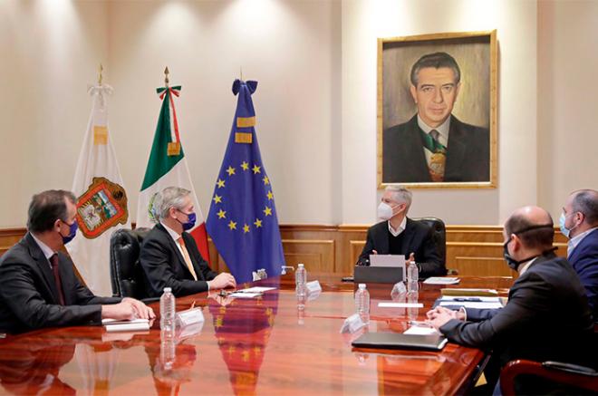 El gobernador mexiquense y el Embajador de la Unión Europea en México trataron diversos temas de colaboración