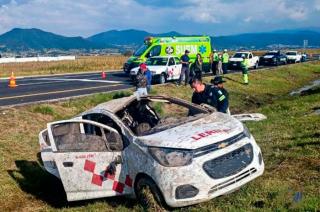 La unidad salió de control, al parecer por el exceso de velocidad