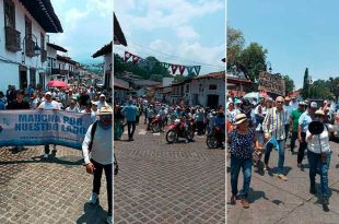 Pobladores marchan exigiendo agua en Valle de Bravo