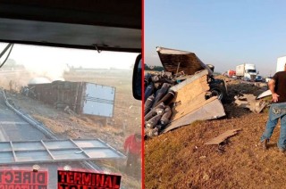 Las maniobras para retirar el tráiler aún continúan y se recomienda precaución