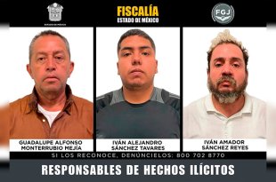Iván Amador Sánchez Reyes, Iván Alejandro Sánchez Tavares y Guadalupe Alfonso Monterrubio Mejía fueron ingresados al Centro Penitenciario y de Reinserción Social de la zona de Ecatepec.