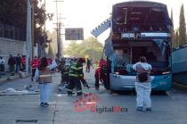 Protección Civil de Toluca reportó 19 personas lesionadas que recibieron atención médica.