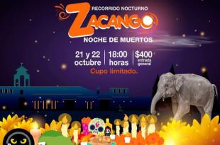 El Recorrido Nocturno tendrá un costo de $400 pesos por persona y se realizará el próximo viernes 21 y sábado 22 de octubre.