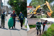 La jornada de saneamiento permitió retirar 67 llantas del afluente mexiquense