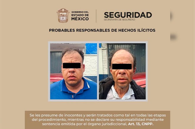 Luis “N”, de 28 años, y Eduardo “N”, de 59, fueron detenidos en Cuautitlán Izcalli con 81 kilos de presunta marihuana que transportaban de Jalisco hacia la Ciudad de México.