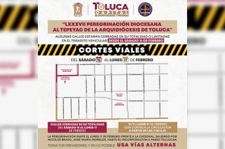 Autoridades llaman a tomar precauciones ante cierres y desvíos.