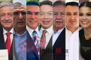 AMLO, Adán Augusto López, Alejandro Moreno, Mario Delgado, Higinio Martínez, Edgar Misael Ocampo, Viridiana Rodríguez