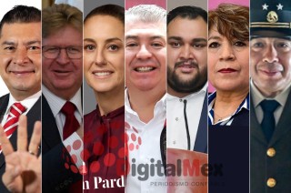 Alejandro Armenta, Germán Larrea, Claudia Sheinbaum, Juan Carlos González, Christian Muñoz, Delfina Gómez, Armando López 
