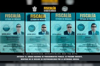 La FGJEM precisó que los cuatro detenidos tenían plaza de agentes investigadores y no desempeñaban funciones de mando dentro de la institución.