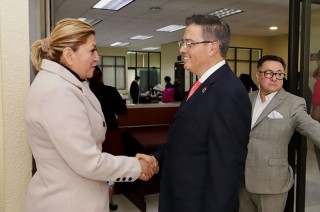 Durante su visita a Texcoco, Díaz Juárez reconoció el compromiso y profesionalismo del personal judicial