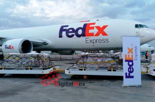 Esta mañana aterrizó en el hangar de FedEx del Aeropuerto Internacional de Toluca un vuelo con un cargamento de vacunas contra la Covid-19.