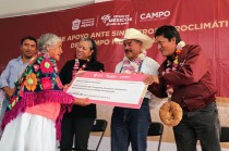 Para ese programa, se destinaron hasta 4 mil pesos por hectárea siniestrada, lo que representó un aumento de 150 por ciento en el monto que se otorgaba anteriormente en el viejo esquema de aseguradoras privadas.