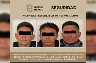 José “N”, de 26 años; César “N”, de 24 años, y Eusebio “N”, de 33 años