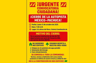 Manifestantes bloquearán Periférico Norte y autopista México-Pachuca este lunes