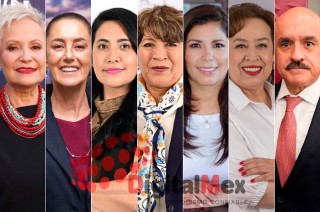 Adriana Barraza, Claudia Sheinbaum, Nelly Carrasco, Delfina Gómez, Brenda Alvarado, Mercedes Colín, Juan Castañeda