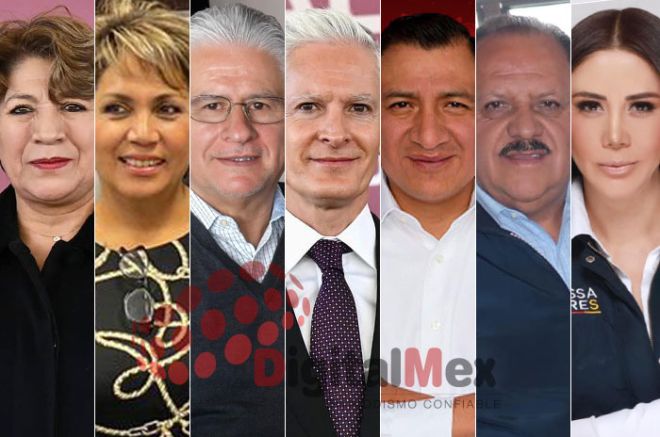 Delfina Gómez, Guadalupe Olivo, Herminio Cahue, Alfredo del Mazo, René Reza, Óscar Hernández, Vanessa Linares