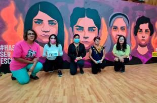 El mural forma parte de la campaña #HastaSerEscuchadas
