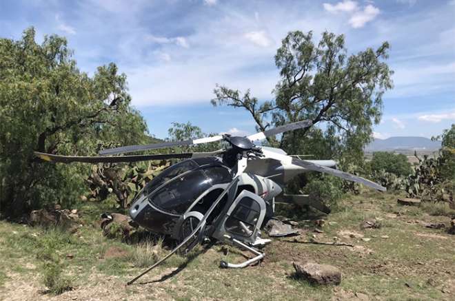 Fuentes militares confirmaron que el helicóptero salió de la 37 Zona militar de Tecámac y era tripulado por dos elementos