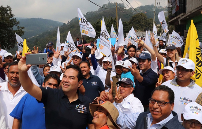 Adelanta coalición PAN, PRD y MC, 30 puntos en Huixquilucan: Enrique Vargas