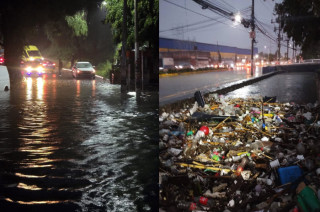 Calles y viviendas resultaron afectadas por las intensas lluvias registradas en municipios del Valle de México