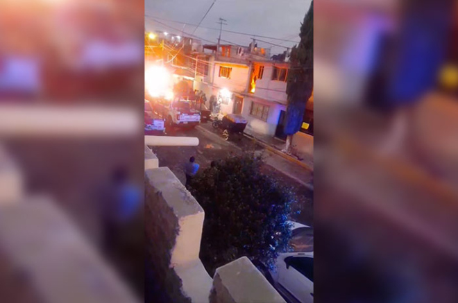 Calle de la colonia San Martín Porres, en Ecatepec, donde ocurrió el homicidio de un menor; la zona fue resguardada por autoridades mientras se realizaban las diligencias.
