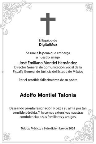 Esquela Adolfo Montiel Talonia