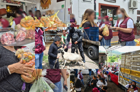 Autoridades reparten bienes asegurados a familias en Ixtapan de la Sal